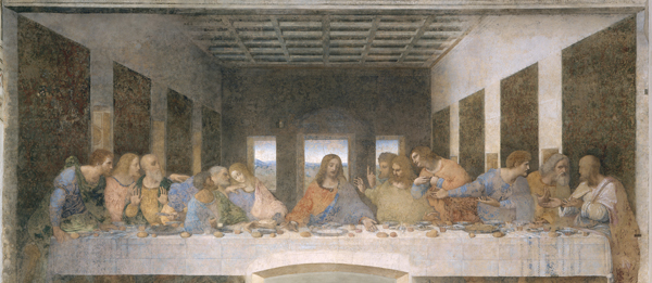 ​   Which figure is not placed in the standard position in Leonardo's version of the Last Supper ? A)  Jesus B)  Judas C)  Peter D)  Mary Magdalene