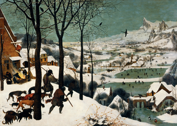 <strong> What is the title of this painting by Pieter Bruegel the Elder?</strong> A) Skating on the Zenne B) Lesson of the Crows C) Witches' Sabbat D) Hunters in the Snow