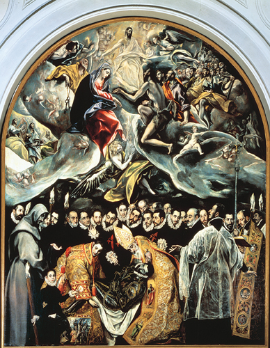 <strong> Amid the realism of the earthly realm in Burial of Count Orgaz , El Greco's careful delineation of individual features reveals his talent for what genre?</strong> A) Still life B) Portraiture C) Engraving D) Perspective