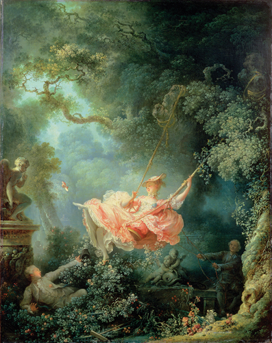 <strong> Who is the painter of the Rococo work The Swing ?</strong> A) Tiepolo B) Boucher C) Watteau D) Fragonard