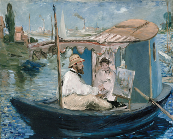 <strong> Who is the subject of this painting by Édouard Manet?</strong> A) Pierre-Auguste Renoir B) James Whistler C) Georges Seurat D) Claude Monet