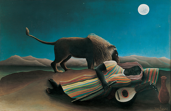 <strong> The imagery of a sleeping person and a lion in Sleeping Gypsy can be linked to the work of which contemporary of Rousseau?</strong> A) Auguste Rodin B) Karl Marx C) Sigmund Freud D) Friedrich Nietzsche