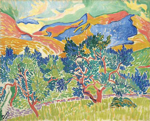 ​   André Derain's Mountains at Collioure reflects his close study of which earlier painter? A)  Johannes Vermeer B)  Michelangelo C)  Vincent van Gogh D)  John Singer Sargent