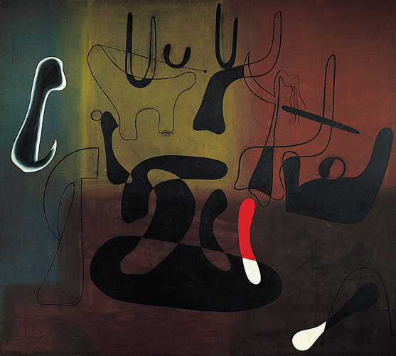 <strong> What term do art historians use to describe the process Joan Miró employed to paint such works as Painting ?</strong> A) Paranoic-critical B) Subconscious control C) Automatism D) Mechanization