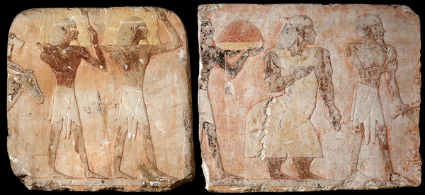 <strong> What is the subject of this painted relief?</strong> A) It documents Ramses's conquest of the kingdom of Punt. B) It documents Hatshepsut's successful expedition to Punt. C) It depicts the many objects Tutankhamen will need for the afterlife. D) It records the festival of Amen-Re at Thebes.