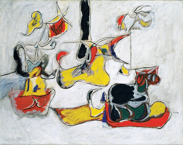 ​   What title did Arshile Gorky give to this work? A)  The Artist and His Mother B)  Agony C)  Enigmatic Combat D)  Garden in Sochi