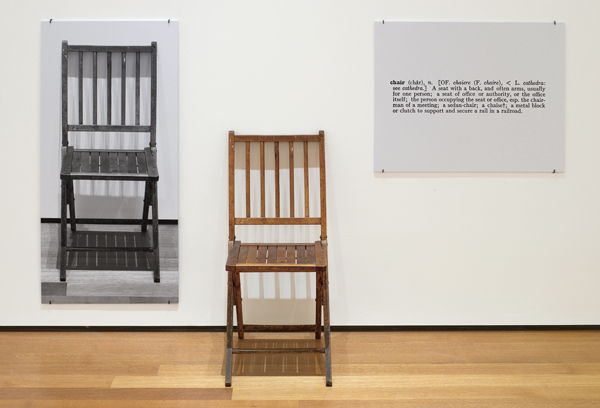 ​   Joseph Kosuth's One and Three Chairs is an example of which art movement? A)  Site-specific art B)  Optical art C)  Conceptual art D)  Pop art