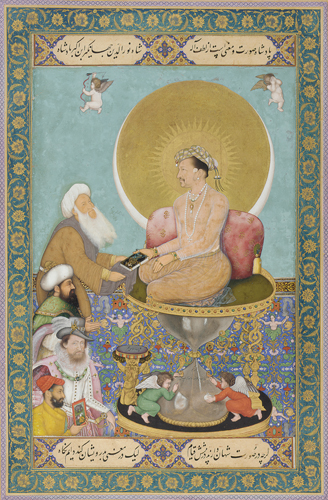 ​   Who is the subject of this painting? A)  Shah Jahan B)  Akbar C)  Jaswant Singh D)  Jahangir
