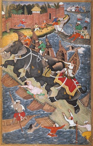 ​   Which leader is portrayed in this miniature? A)  Bichitr B)  Jahangir C)  Akbar D)  Jaswant Singh