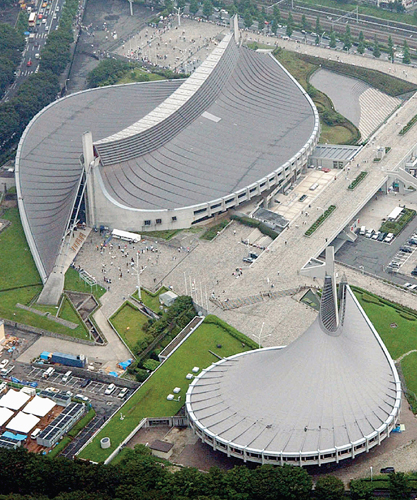 <strong> In what period were the Japanese Olympic stadiums built?</strong> A) Edo B) Meiji C) Showa D) Modern