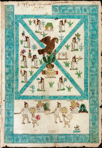 ​   This folio comes from which 16th-century codex? A)  Codex Murúa B)  Codex Mendoza C)  Borgia Codex D)  Florentine Codex