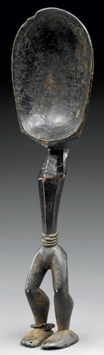 <strong> Dan ceremonial spoons are a reflection of which aspect of their daily life?</strong> A) Salt collection B) Woodcarving C) Rice harvest D) Cloth dyeing