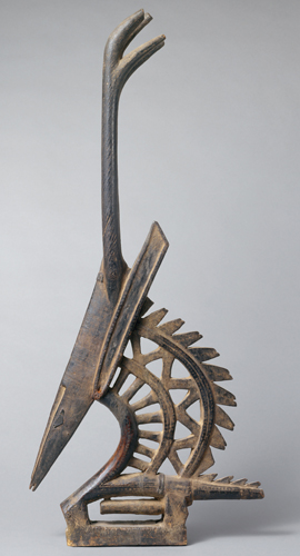 <strong> What is the subject depicted by the Bawana mask used in their Ci Wara ritual?</strong> A) Plow B) Elephant C) Grasshopper D) Antelope