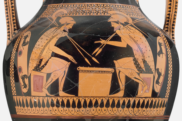 ​   Who is usually given credit for the invention of the red-figure technique, shown here? A)  Exekias B)  Brygos Painter C)  Andokides Painter D)  Euthymides