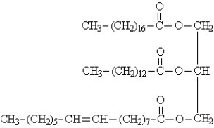 Draw the structures for each of the products produced on the hydrolysis of the following substance using KOH .  