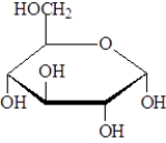 The following structure represents:   A)  a ketose and a beta anomer. B)  a ketose and an alpha anomer. C)  an aldose and a beta anomer. D)  an aldose and an alpha anomer.