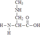 The amino acid shown below maybe associated with ALS (Lou Gehrig's disease)  and Parkinson's disease.   Which of the following is the zwitterion ion form of the uncommon amino acid? A)    B)    C)    D)   