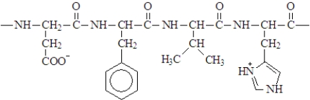 Consider the tertiary structure of a protein containing two peptides with the segments shown below.   What types of interactions would be possible? A)  hydrogen bonding B)  hydrophobic interactions C)  ion-ion attractions D)  all of the above