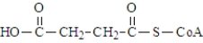 One of the necessary components for fatty acid synthesis is a complex of malonic acid (shown below) and CoA.   The structure of this complex at physiological pH would be:  