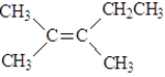 The following represents trans-2,3-dimethyl-2-pentene.  