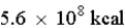 A reaction produces   when one mole of reactant is converted to product. This reaction is likely to be a chemical reaction.