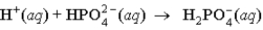 When a solution of HF (a weak acid)  is added to a solution containing HPO<sub>4</sub><sup>2-</sup> (here, a base) , the equation for reaction that occurs is: A)    B)    C)    D)   