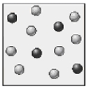 Consider the following image representing an equilibrium mixture. The black spheres represent the reactant and the gray spheres the product.   This reaction was started with only reactants present. If the reaction had been started with only product present, the equilibrium mixture would contain 4 gray spheres and 8 black spheres.