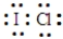 Which of the following is a correct electron dot formula for ICl? A)    B)    C)    D)    E)    F)   