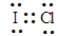 Which of the following is a correct electron dot formula for ICl? A)    B)    C)    D)    E)    F)   