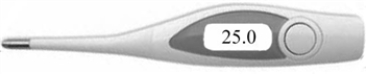 Fill in the blank with the appropriate number (0, 1, 2, 3 etc.). The thermometer shown in the image is laying on a counter top and indicates room temperature.   This temperature contains _____________________significant figures..