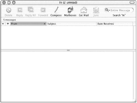   What is displayed in the figure above? A)  Evolution Mail Summary view B)  Apple Mail C)  Outlook Express D)  Eudora