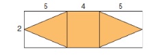 What is the area of the shaded region of the figure below?      a. 24  b. 30  c. 36  d. 42