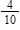 Which of the following is not equivalent to the others? A)    B)    C)    D) 0.4