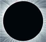   ​ The solar corona is shown as white lines streaming from the Sun and you are viewing it from Earth. Which eclipse are you observing? A)  annular eclipse B)  total solar eclipse C)  total lunar eclipse D)  partial solar eclipse