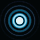   Fill in the blanks to produce a correct statement: The above computer model shows concentric circles, otherwise known as ________________, from ________ star(s) . A)  blurring, two B)  chromatic aberration, two C)  bad seeing, a single D)  diffraction fringes, a single