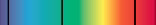 I.   II)    III)      Which spectra, and in which order, would you expect to generate the pink color in the above cloud of gas? A)  II then III B)  I then II then III C)  III then II D)  III