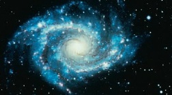   The above visual wavelength image is an ___________-type galaxy. A)  Sa B)  S0 C)  Sc D)  SBa
