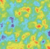   In the above observations of the CMB, the mottled (i.e., non-uniform)  appearance is due to ___________ in a/an ____________ Universe. A)  irregularities, open B)  hotter temperatures, flat C)  irregularities, flat D)  hotter temperatures, open