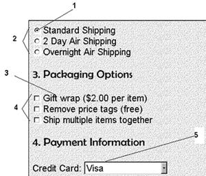   In the figure above, the text that appears as part of item 1 is created with the name attribute.