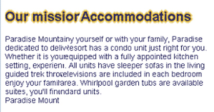   Figure N-2 The figure above shows a ____ filter applied to the word Accommodations. A) chroma B) 3D C) shadow D) glow