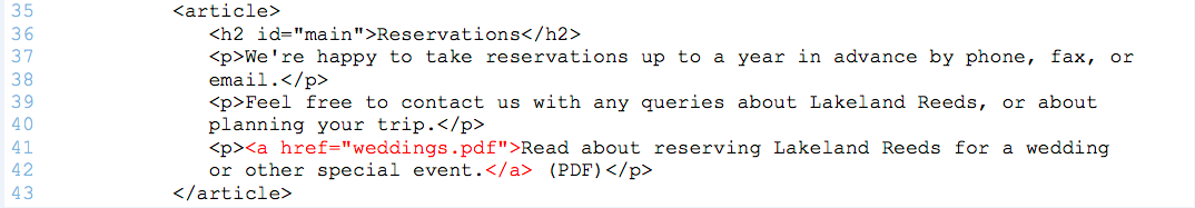   Referring to the figure above, the href attribute is the name of a(n)  ____ file. A)  Microsoft Word B)  PDF C)  Text D)  HTML