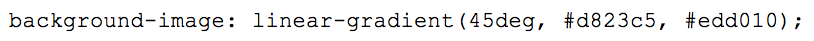  Referring to the figure above, what does the code #d823c5 specify? A)  the starting point and direction B)  the starting color C)  an intermediate color D)  the ending color