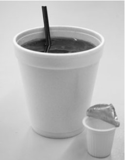 The ____ properties of cellular materials are particularly useful in food containers like this coffee cup.      A)  leaching B)  conductive C)  cryogenic D)  insulating