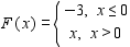 Graph the function and give the intervals on which F ( x )  is increasing, decreasing, or constant.   A)    constant on (-5, 0)  increasing on (0, 5)  B)    constant on   increasing on   C)    constant on   increasing on   D)    constant on   increasing on   E)    constant on   increasing on  