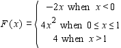 Graph the function and give the intervals on which F ( x )  is increasing, decreasing, or constant.   A)    increasing on (-∞, 1)  constant on (1, ∞)  B)    increasing on (-∞, 1)  constant on (1, ∞)  C)    decreasing on (-∞, 0)  increasing on (0, 1)  constant on (1, ∞)  D)    decreasing on (-∞, 0)  increasing on (0, 1)  constant on (1, ∞)  E)    increasing on (-∞, 0)  decreasing on (0, ∞) 