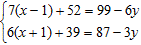 Use the substitution method to solve the following system. If the equations of the system are dependent, or if the system is inconsistent, so indicate.   A)    B)    C)    D)  The equations are dependent. E)  The system is inconsistent.