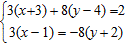Use the addition method to solve the system. If the equations of the system are dependent, or if a system is inconsistent, so indicate.   A)    B)    C)    D)  The equations are dependent. E)  The system is inconsistent.