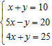 Use matrices to solve the system of equations. If the system has no solution, so indicate .   A)  ( 7, 5 )  B)  ( 5, 3 )  C)  ( 7, 3 )  D)  ( 5, 5 )  E)  No solution.