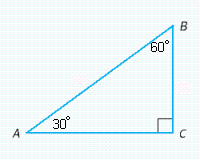Find lengths of AC and BC, if AB =   .   A)  AC =   , BC = 12 B)  AC = 12, BC =   C)  AC =   , BC =   D)  AC = 12, BC =   E)  AC =   , BC = 6