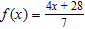 Find the inverse of the given function and express it in the form   . Verify the result by showing that   .   A)    B)    C)    D)    E)   